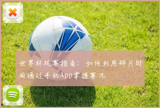 世界杯观赛指南:如何利用碎片时间通过手机App掌握赛况