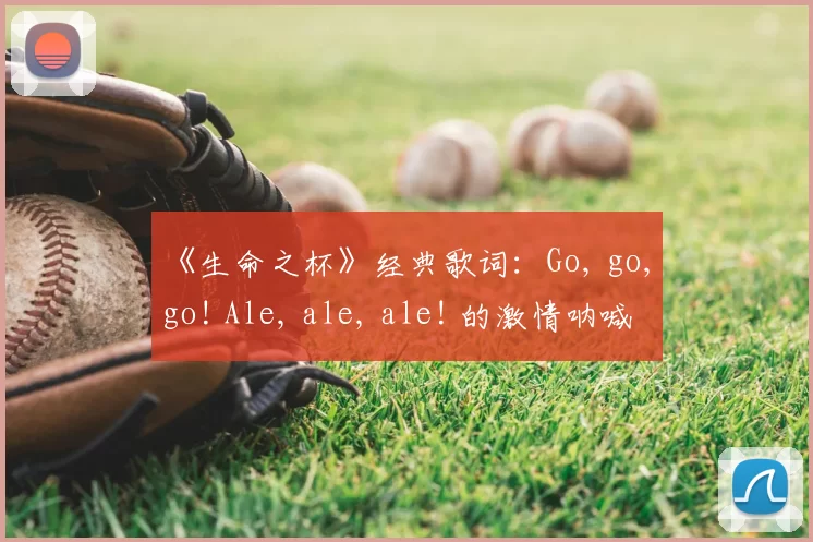 《生命之杯》经典歌词:Go, go, go! Ale, ale, ale! 的激情呐喊
